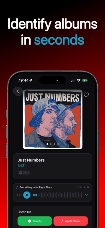 Identify albums in seconds