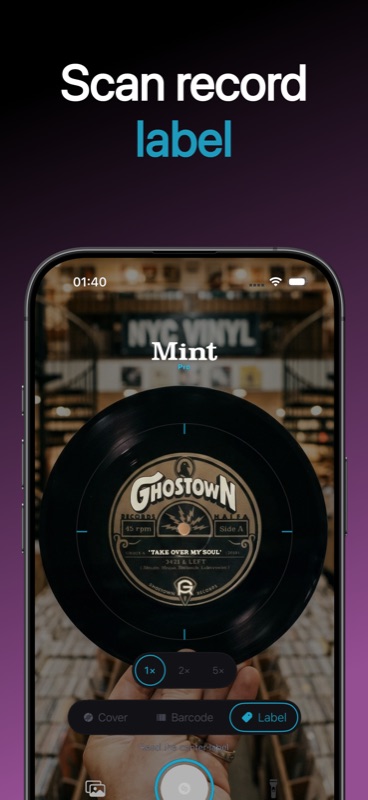 Scan record center labels